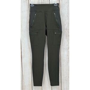 Athleta Olive Green High-Waist Cargo Leggings